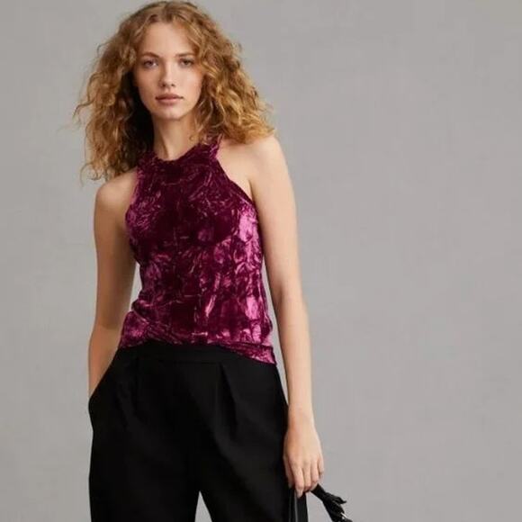 Pilcro by Anthropologie Tops - NEW Pilcro Raspberry Velvet Racerback Tank Anthropologie Women's Small